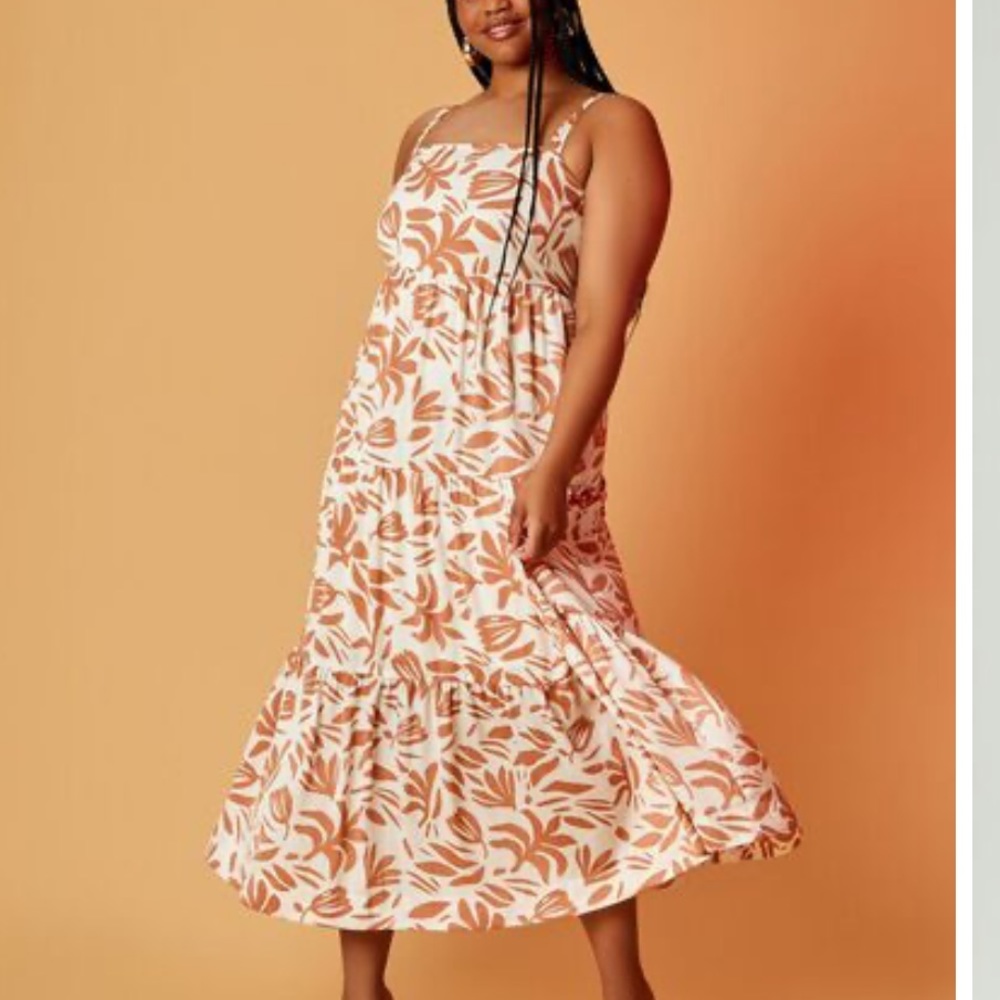 Plus Size Satin Tropical Floral Maxi Dress